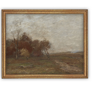 Simple Fall Landscape Framed Canvas Art 11x14