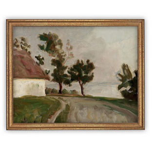 Red Roof House CanvasArt 11X14