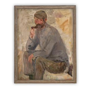 Sitting Man Portrait Framed Print 11X14