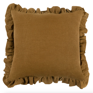 Pillow - Anika Mustard With Ruffles