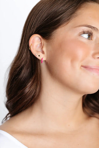 Mini Heart Stud Earrings - Hypoallergenic