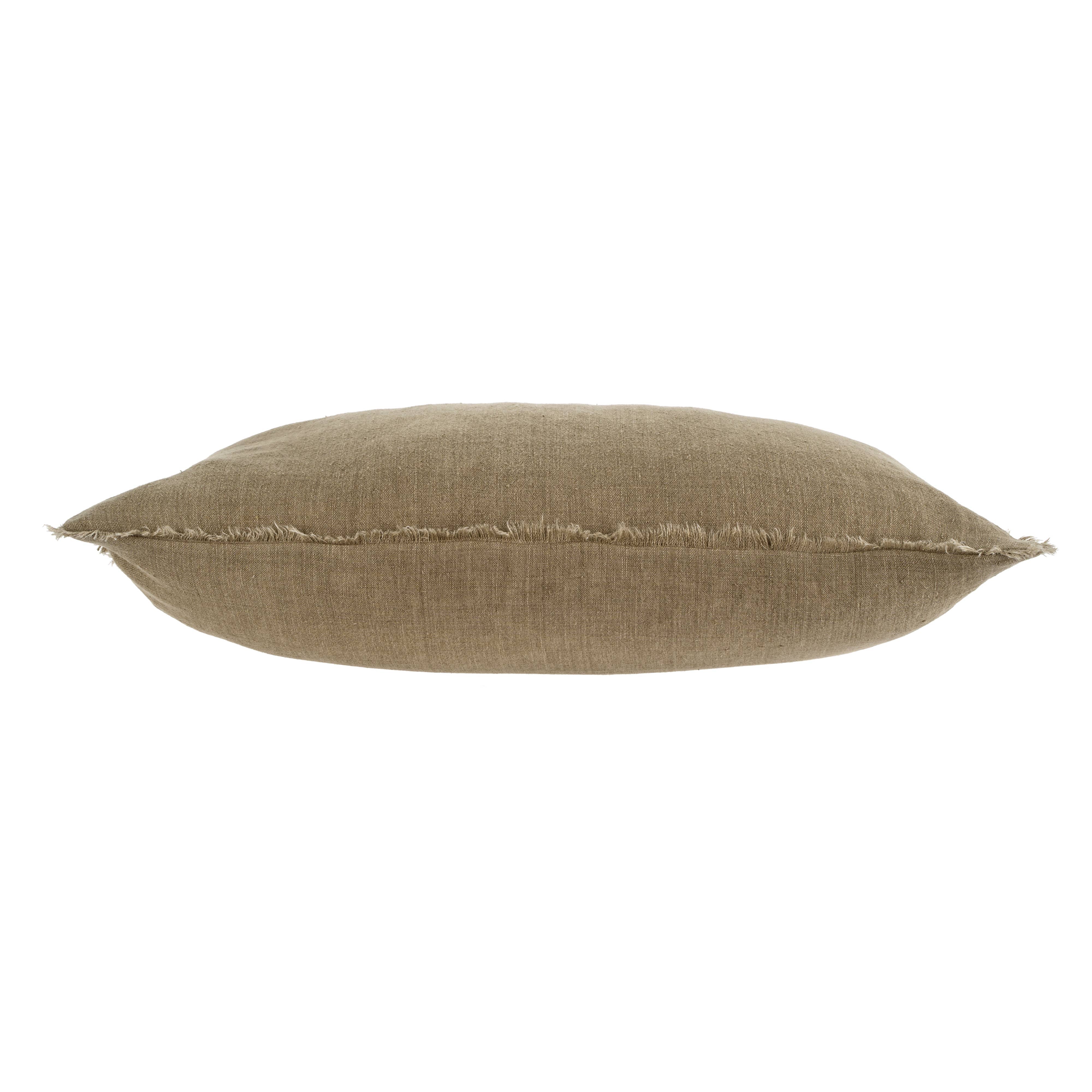 Lina Linen Pillow Hazelnut, 16x24 (Insert Included) - FORD + ELM