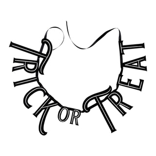 Black and white graphic of a heart with 'Treat' on one side and 'Or' on the other, with 'Pun' on the last part.