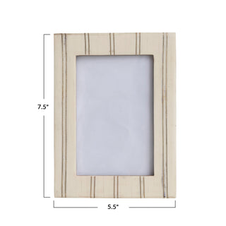 Weston Photo Frame W/ Metal Inlay
