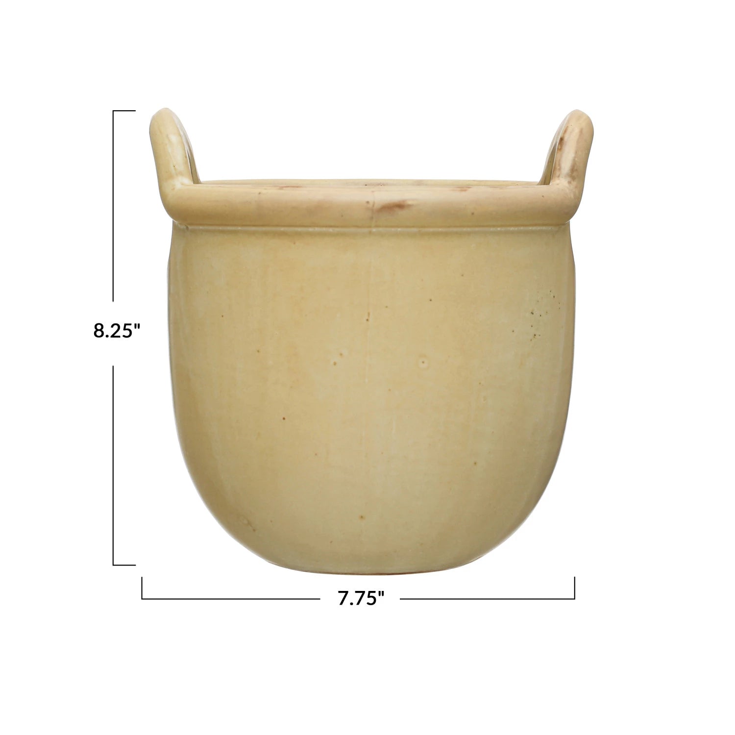 Stoneware Crock w/ Handles, Reactive Glaze, Tan - FORD + ELM