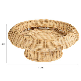 Hand-woven pedestal cake stand