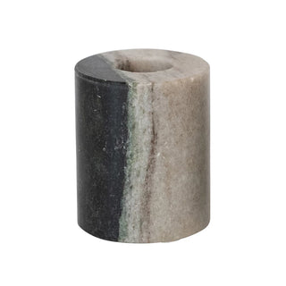 Marble cylindrical object with two-tone color on a white background