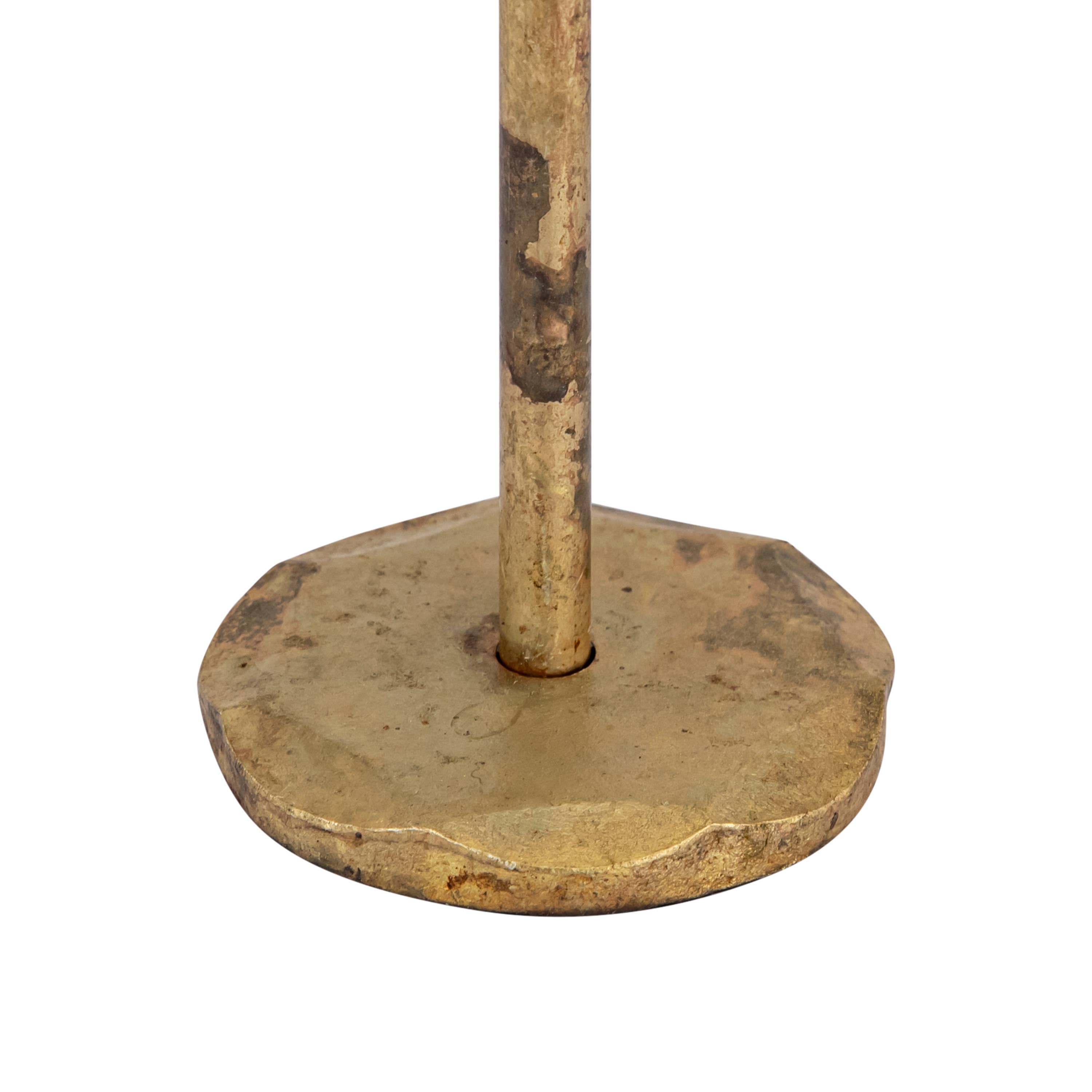 Candle Holder H 10.25" x Dia 2.25" Old Brass