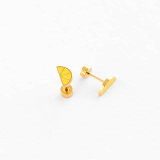 Lemon Stud Earrings - Hypoallergenic