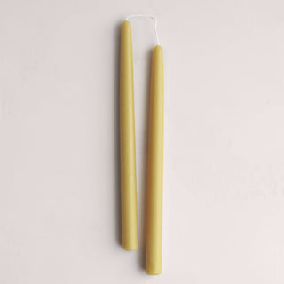 12" Beeswax Taper Candles