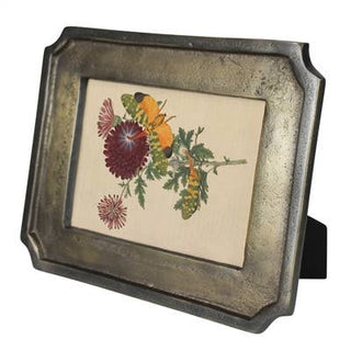 Decorative frame with a floral design on a white background