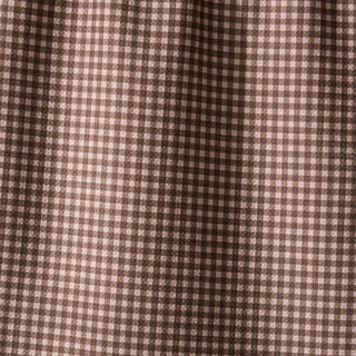 Close-up of brown and white checkered fabric