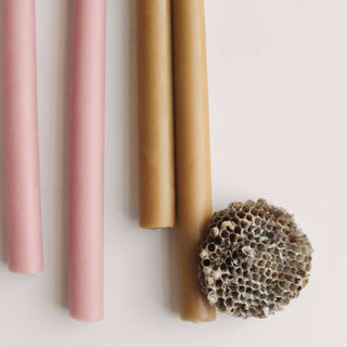 12" Beeswax Taper Candles