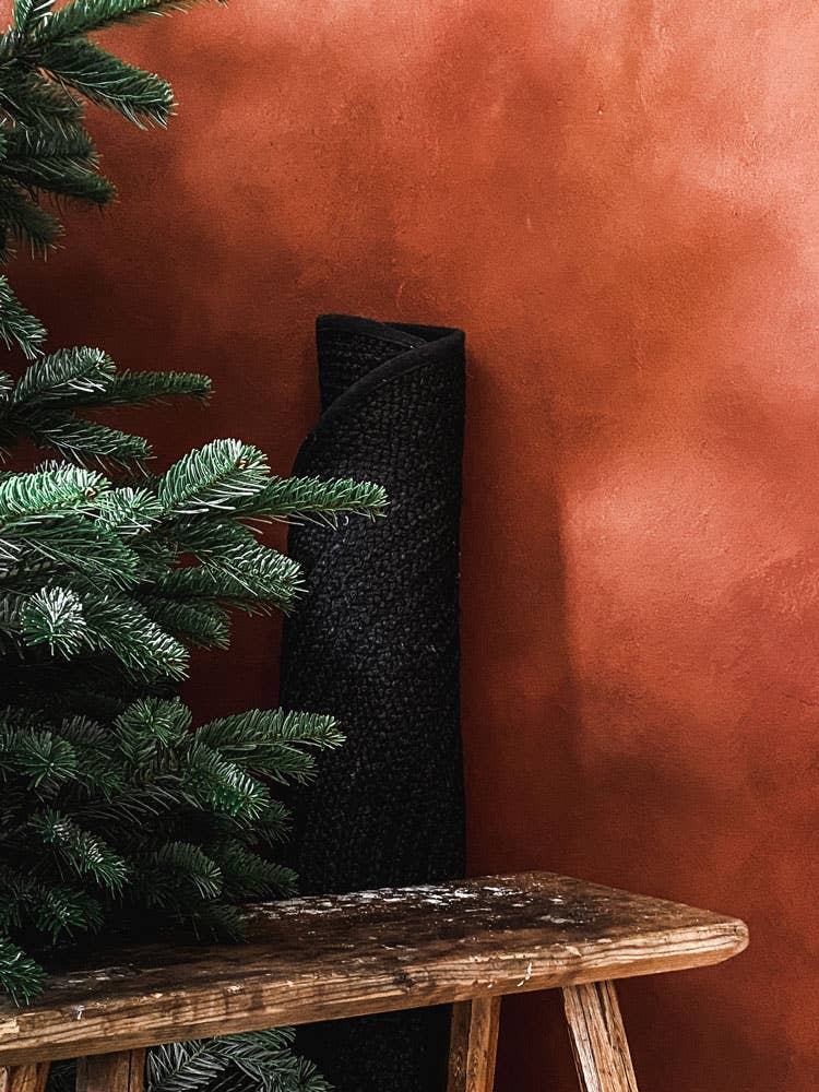 Christmas Tree Rug Deluxe, Black