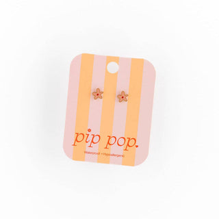 Wildflower Stud Earrings - Hypoallergenic, Flat Back
