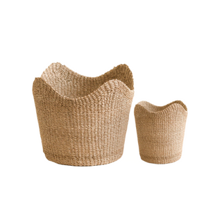 Small Natural Scallop Basket