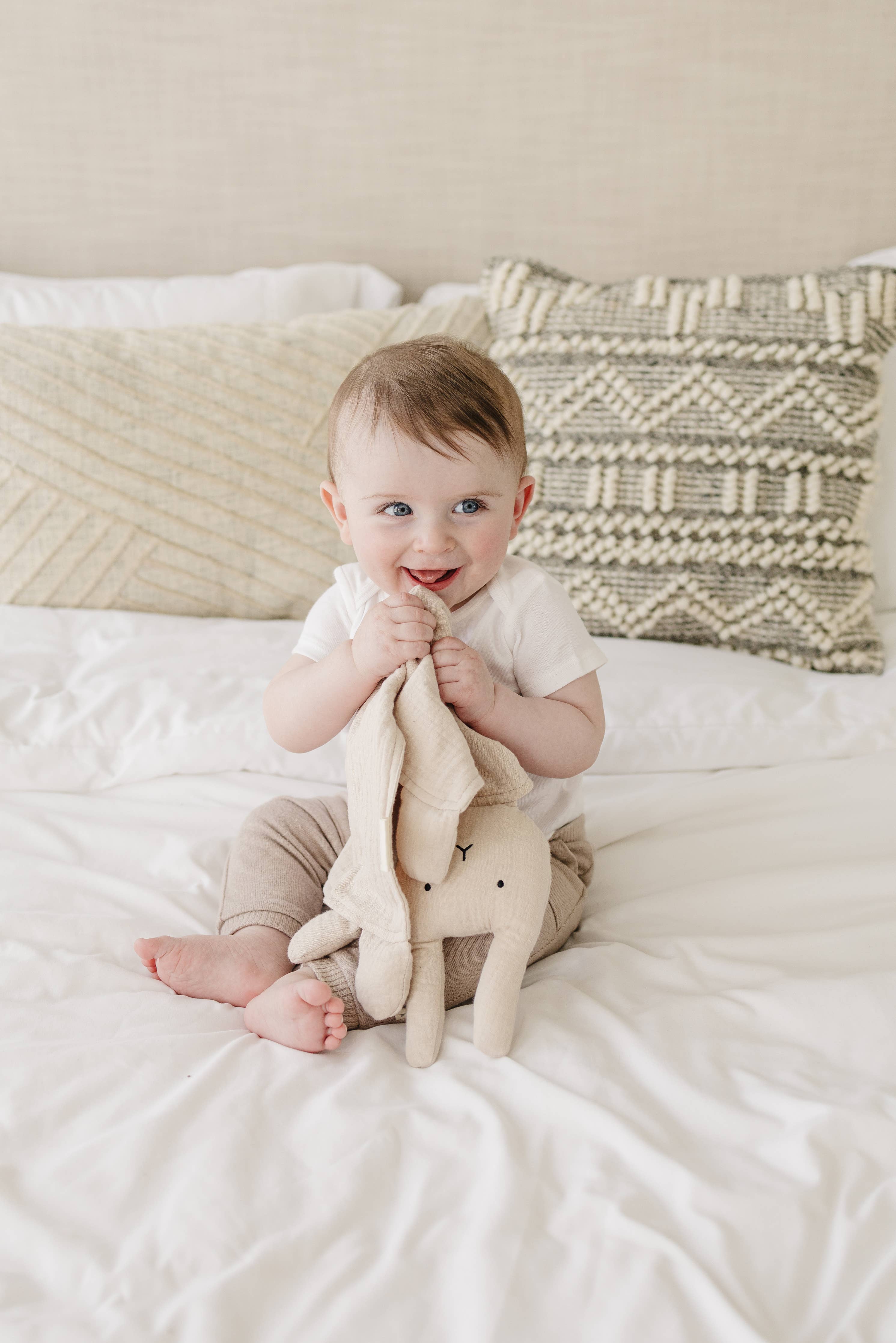 Bunny Lovey Blanket, Natural Sand - FORD + ELM