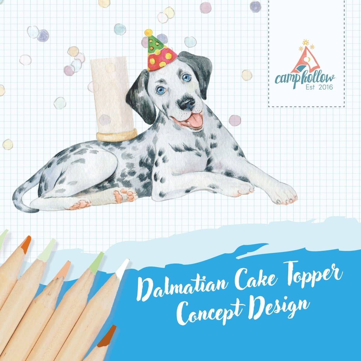 Dalmatian Cake Topper - FORD + ELM