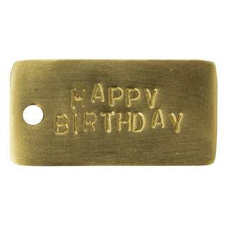 Brass Tag - Happy Birthday