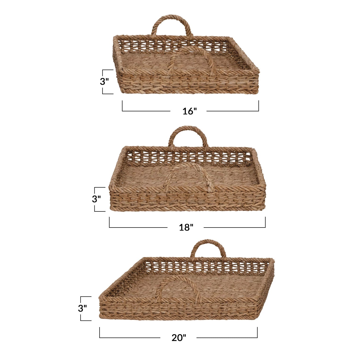 Decorative Water Hyacinth Tray - FORD + ELM