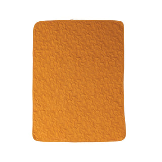 Cotton Blend Quilted Reversible Baby Blanket w/ Circles Pattern