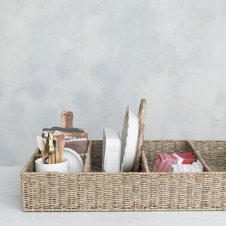 5 Section Seagrass Basket