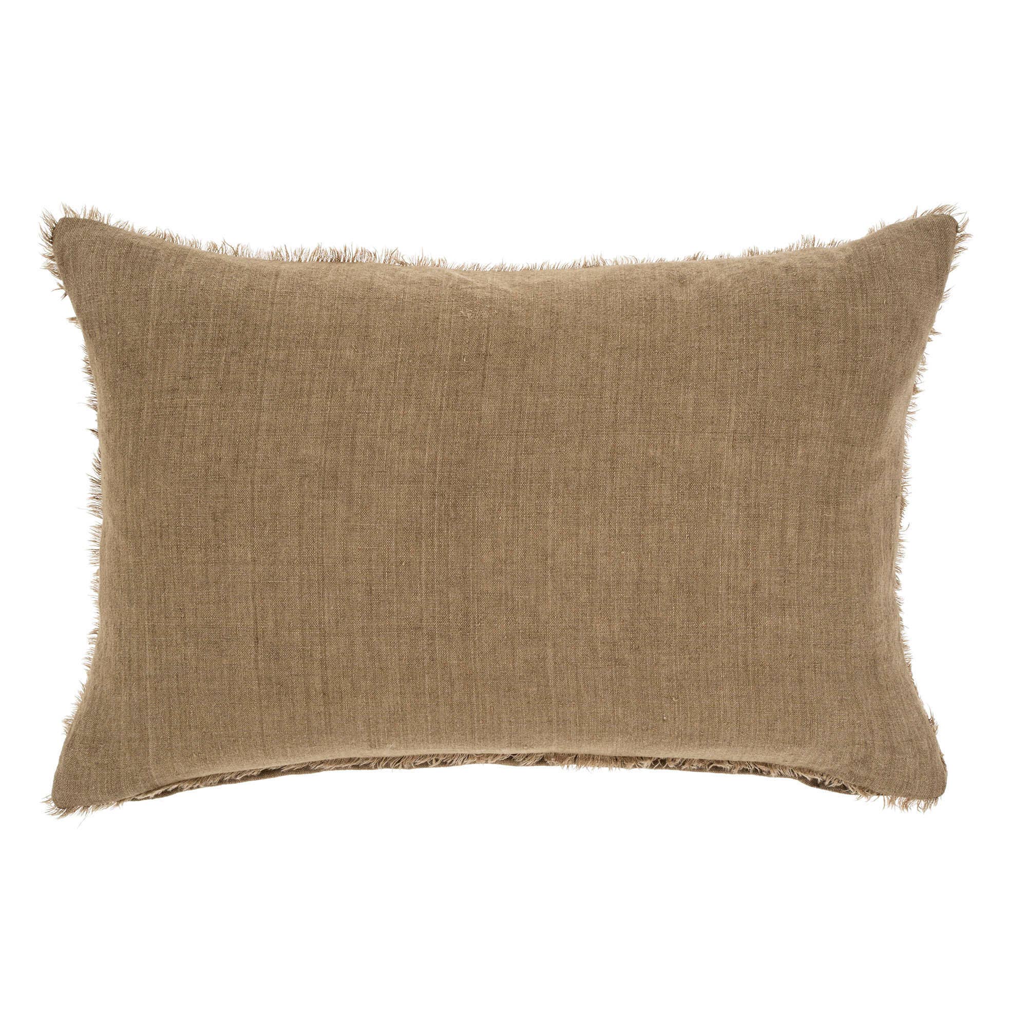 Lina Linen Pillow Hazelnut, 16x24 (Insert Included) - FORD + ELM