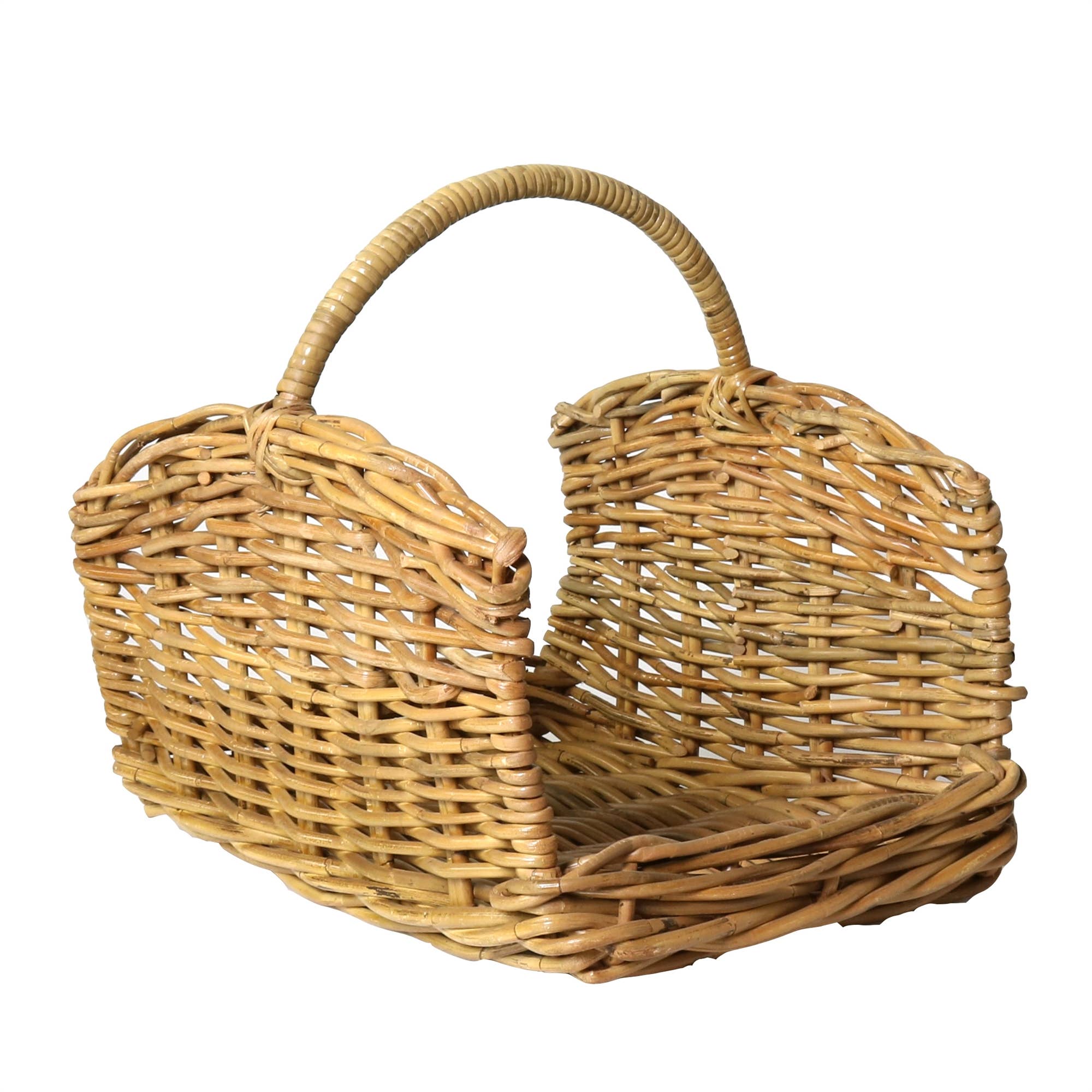 Monterey Rattan Log Basket, Rustique Honey