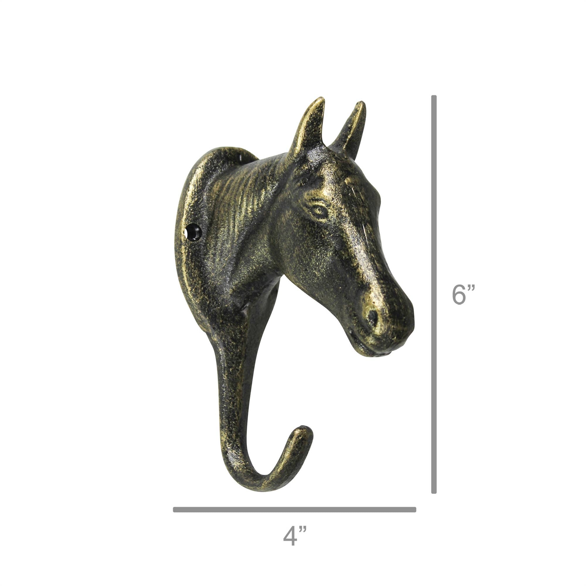 Horse Wall Hook, Bronze / Cast Iron - FORD + ELM