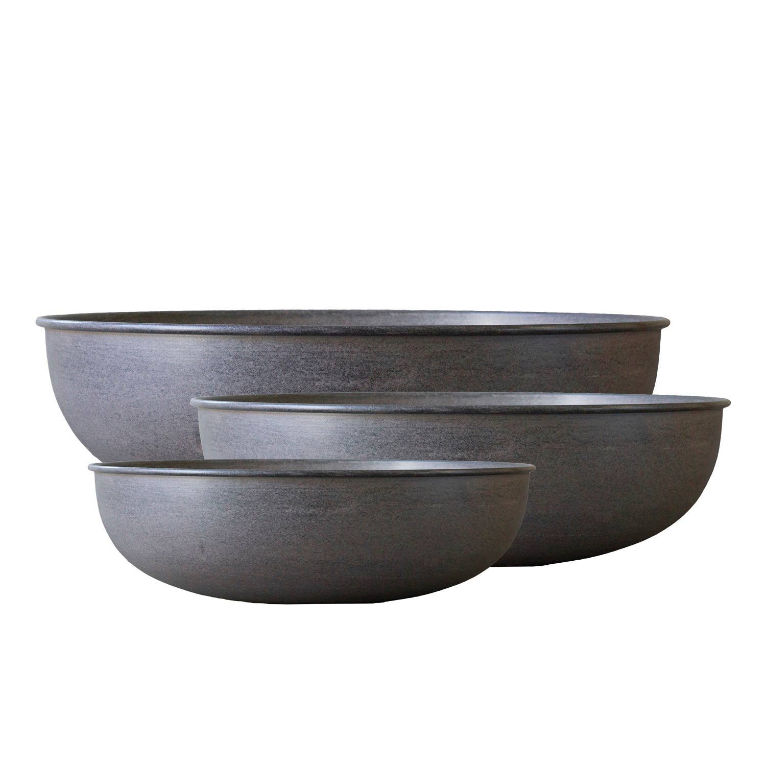 Out Bowl, Brown Metal (Set of 3) - FORD + ELM