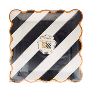 Halloween Striped 10" Paper Plate