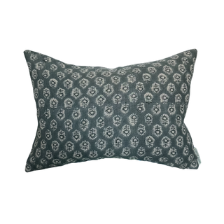 Decorative pillow with a geometric pattern on a white background
