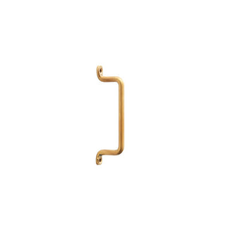 Gold door handle on a white background