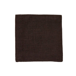 Brown fabric square on a white background