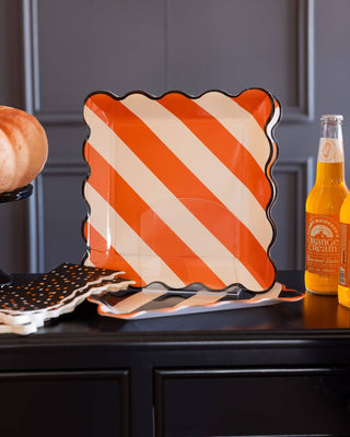 Halloween Striped 10" Paper Plate