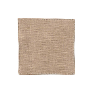 Beige woven placemat on a white background