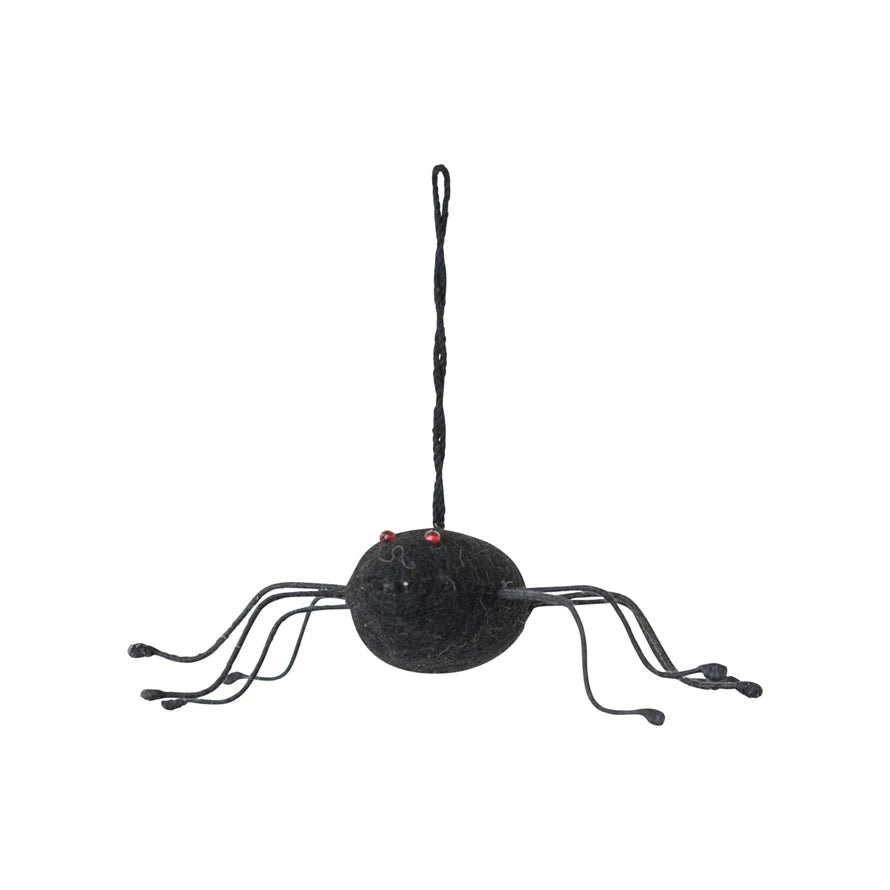 Handmade Wool Felt Spider Ornament - FORD + ELM