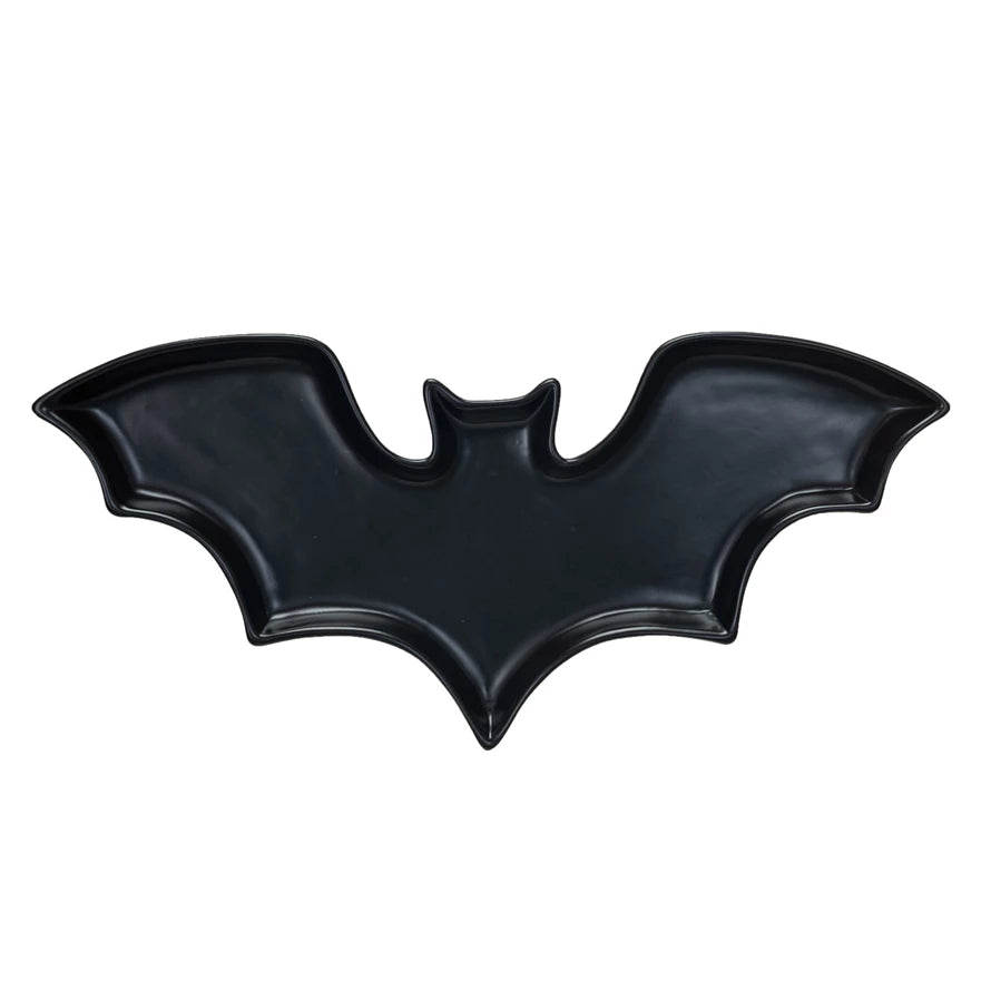 Stoneware Bat Dish, Matte Black - FORD + ELM