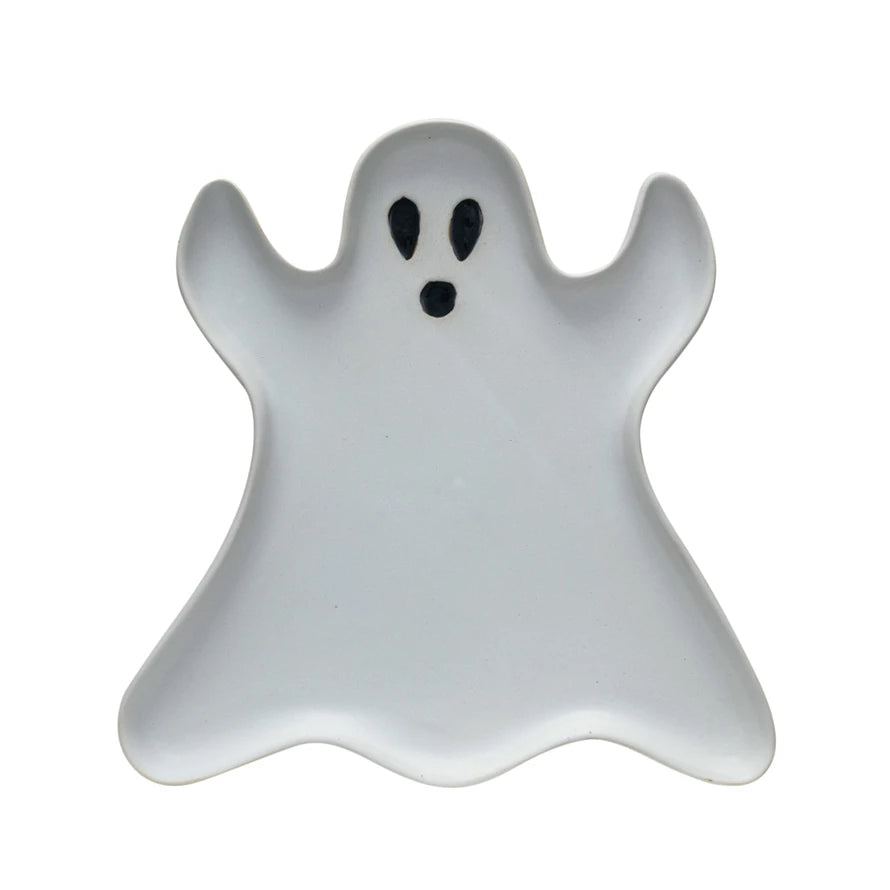 Stoneware Ghost Plate, Matte White - FORD + ELM