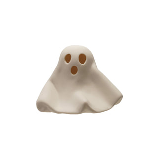 Stoneware Bisque Ghost with LED Light (Batteries Included)