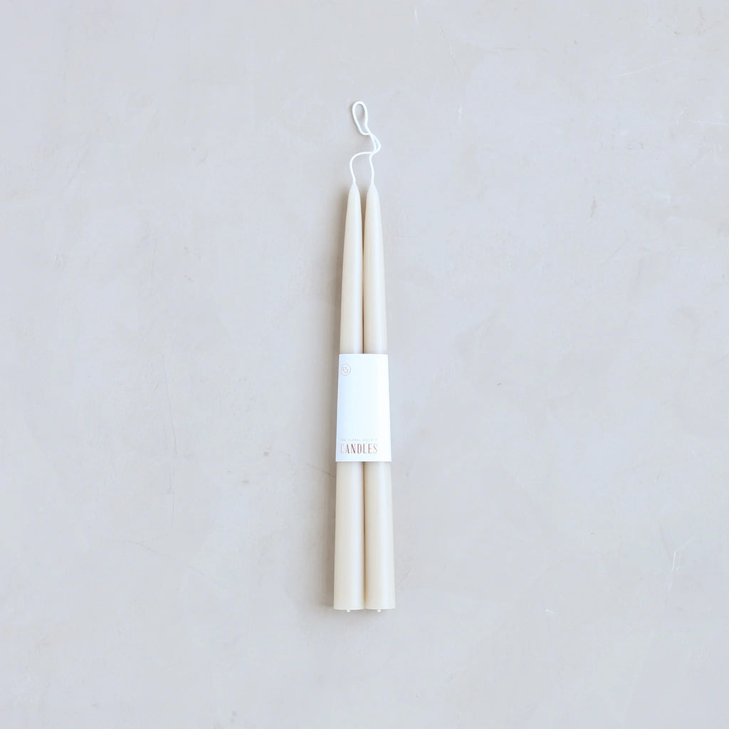 Dipped Taper Candle 12" - Parchment