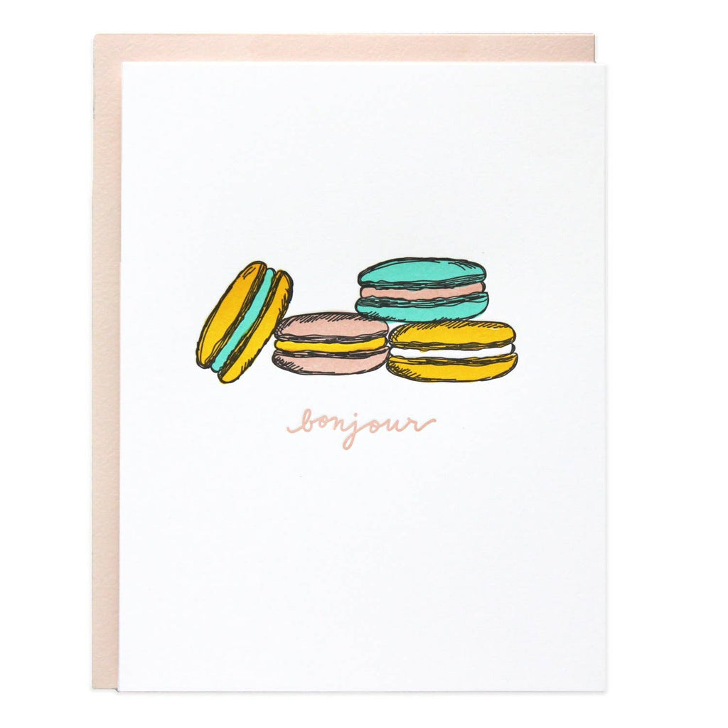 Bonjour Macarons Greeting Card