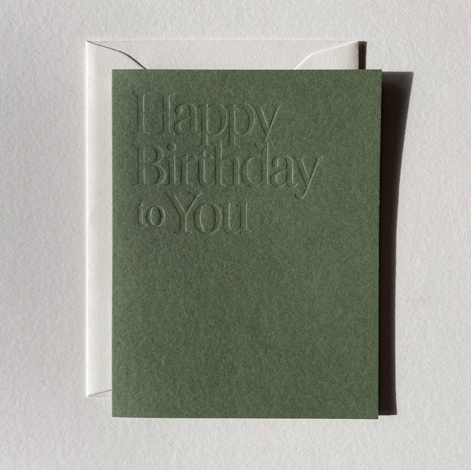 Happy Birthday No. 03: Single Card / Olive - FORD + ELM