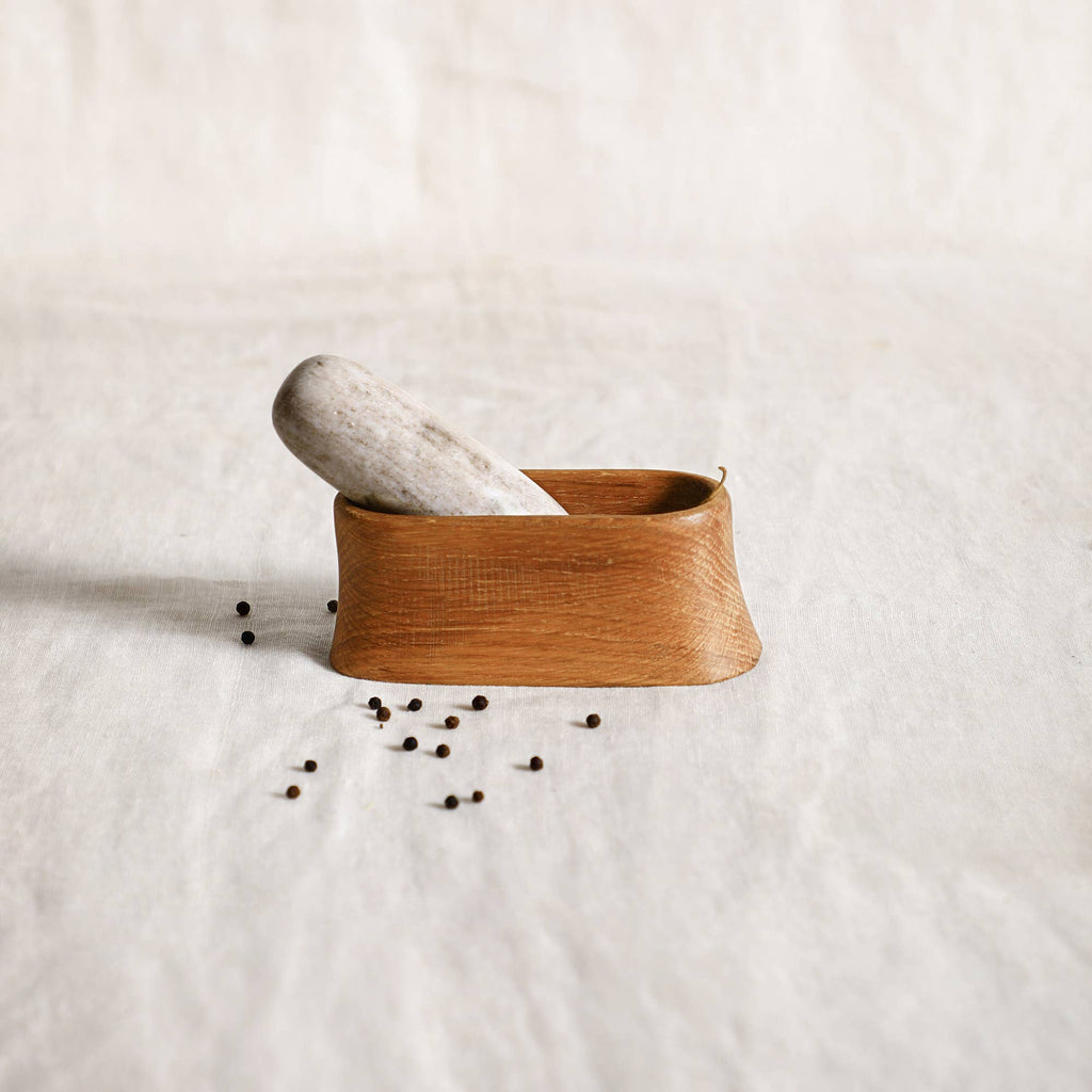 Storied Home White Marble Mortar and Pestle