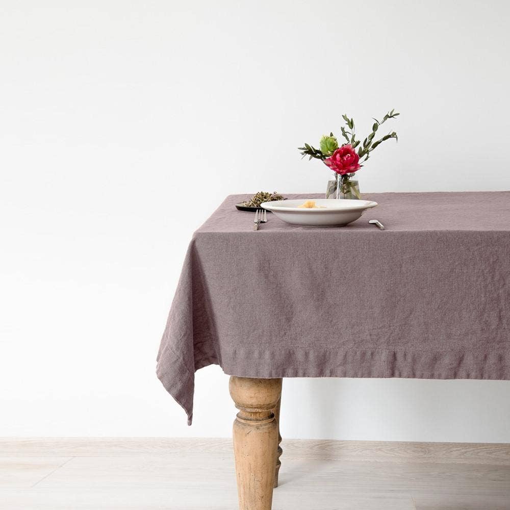 Rose Linen Tablecloth
