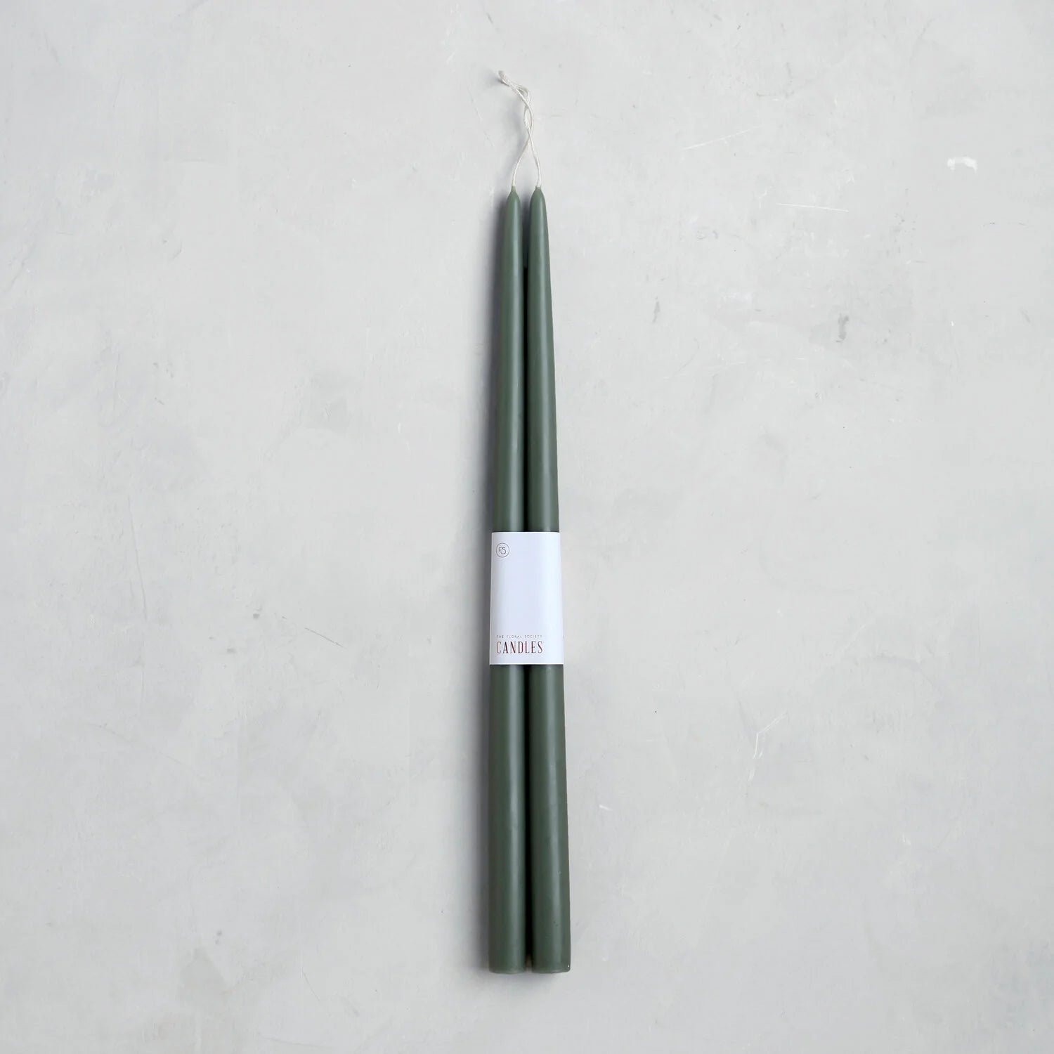 Dipped Taper Candle 18" - Moss