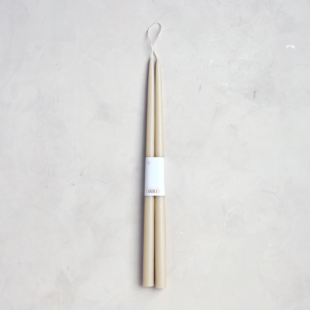Dipped Taper Candle 18" - Parchment