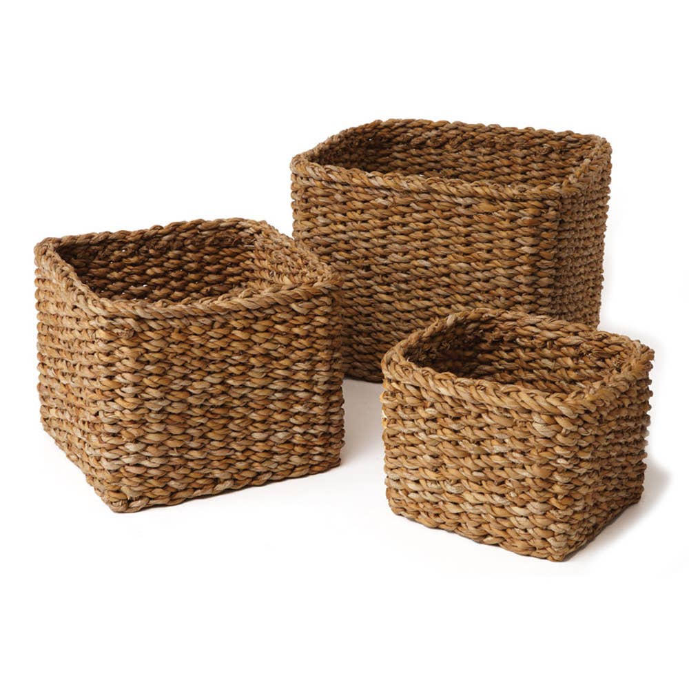 Seagrass Mini Square Baskets - FORD + ELM